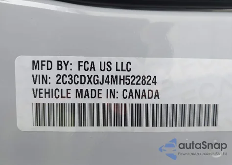 2021 Dodge Charger Scat Pack Widebody Rwd z USA, uszkodzony, nr VIN 2C3CDXGJ4MH522824